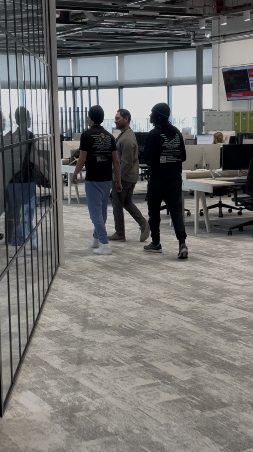 Team working in modern office environment